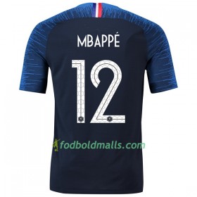 Frankrig VM 2018 Fodboldtrøjer Mbappe 12 Hjemme Kort ærmer